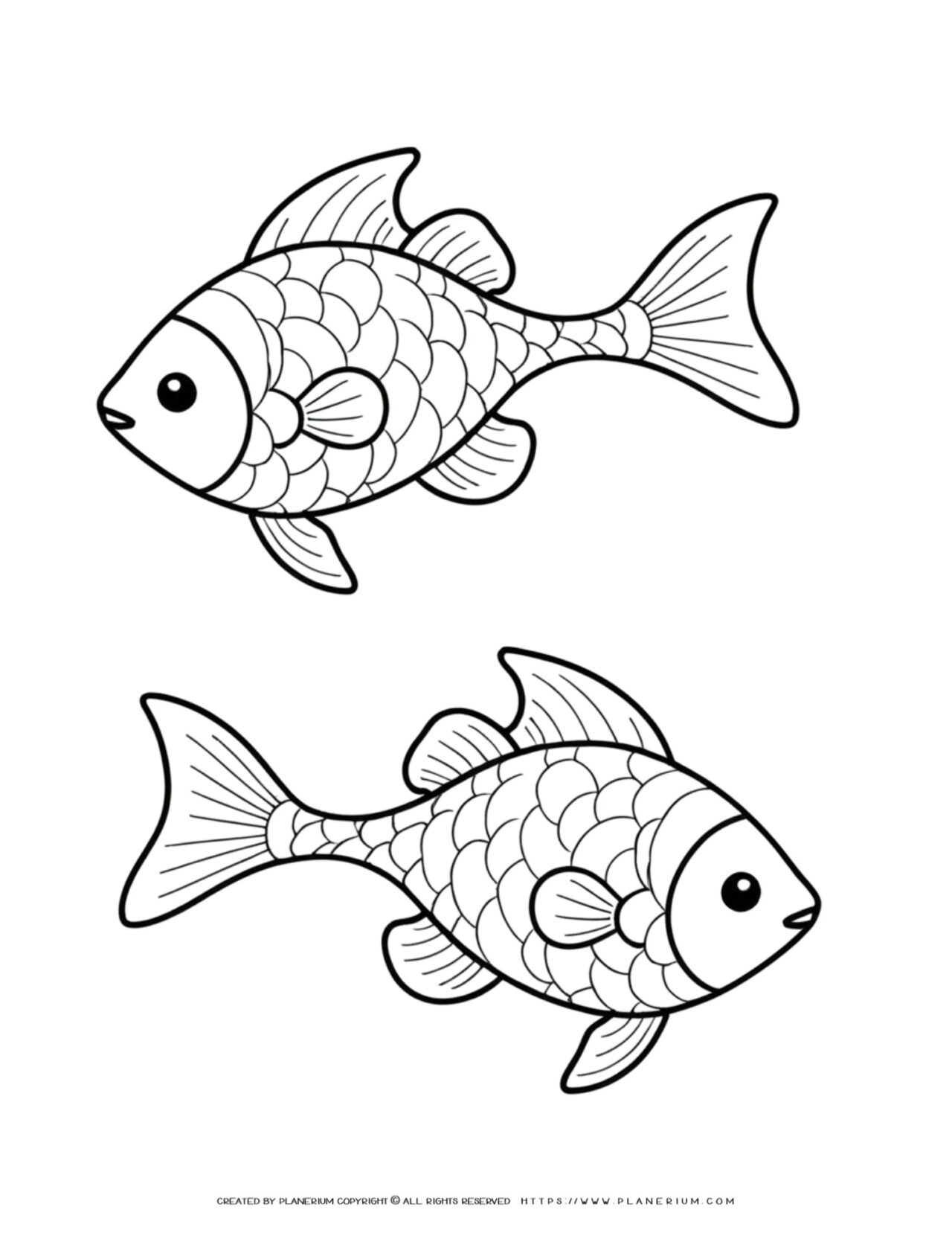 Two-cartoon-fish-line-art-for-coloring