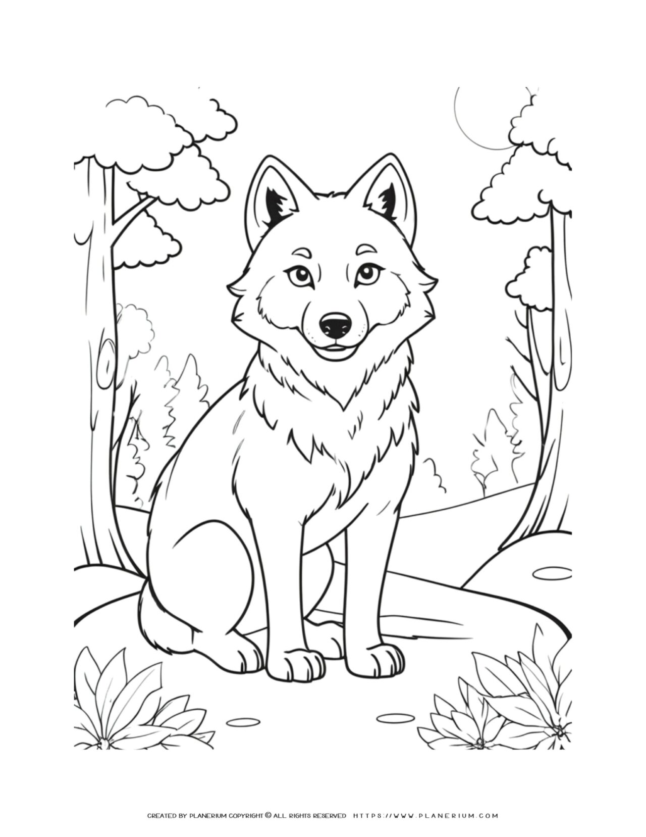 wolf-in-the-forest-coloring-page-for-kids
