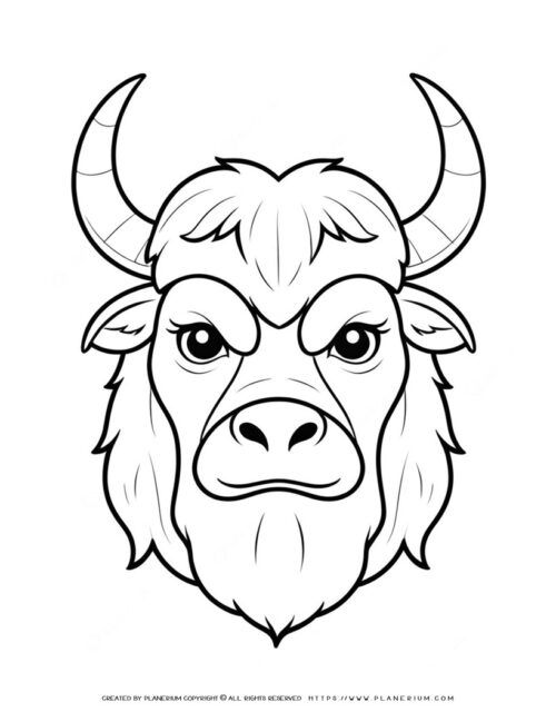 22-yak-face-front-view-animal-coloring-page-for-kids