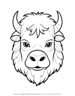 yak-head-front-view-animal-coloring-page-for-kids