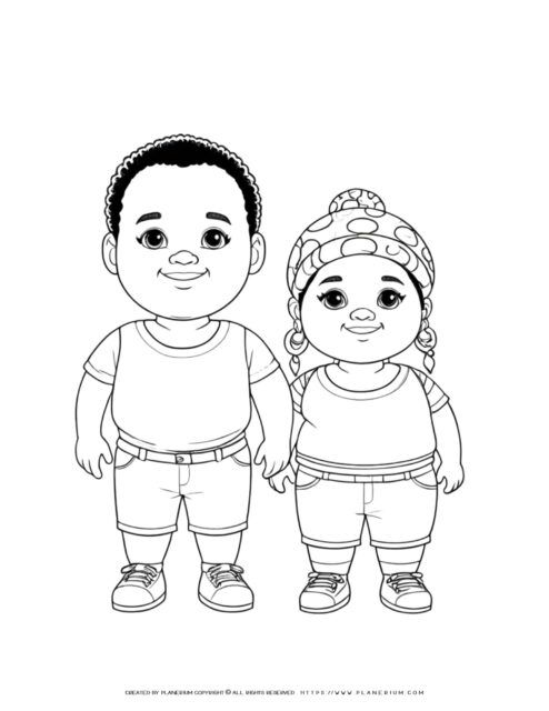 Boy Face Template - Curly Hair | Blank Template for Drawing and Coloring