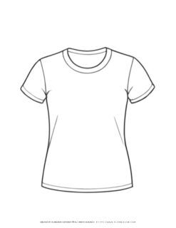 Outline of a plain T-shirt