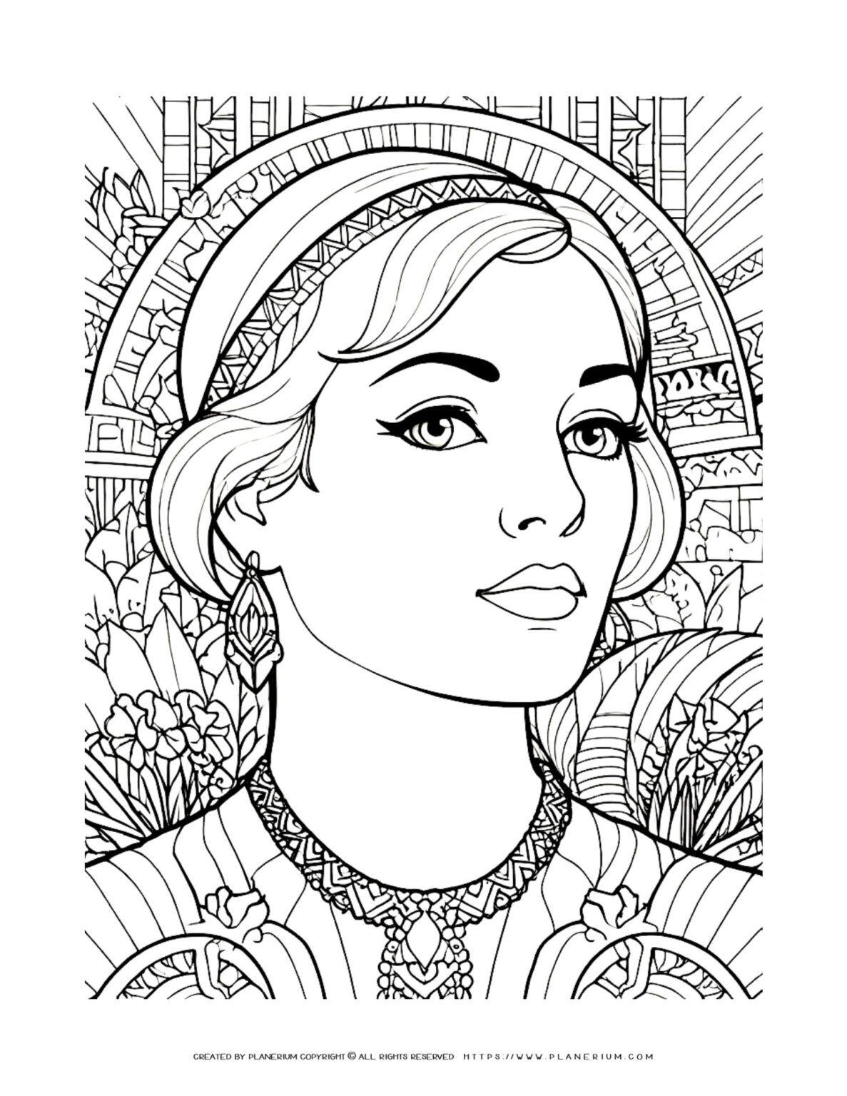 Explore Mindful Creativity with Art Deco Coloring Page
