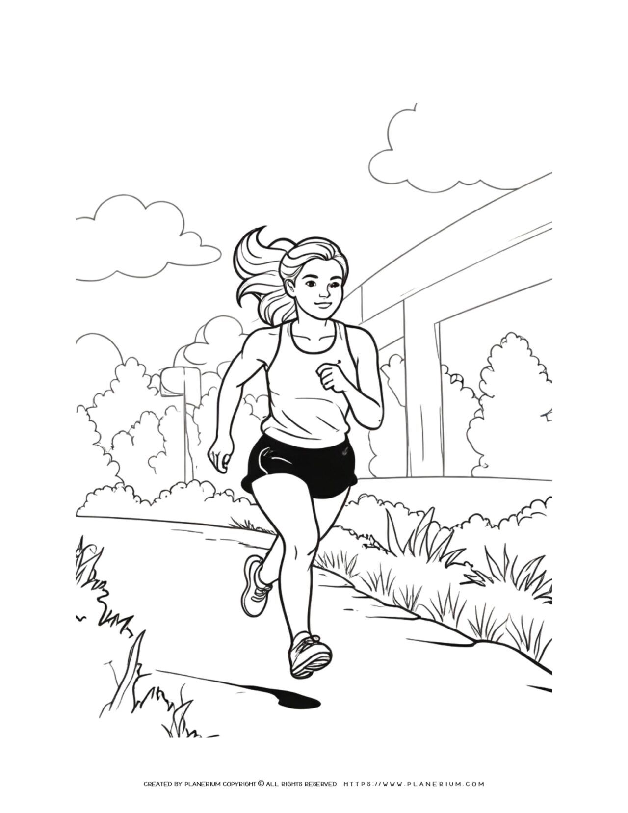 Printable Female Body Outline for Classroom Activities