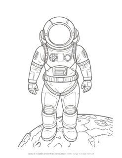 Astronaut standing on planet surface in full space suit, exploration mission, outer space adventure.