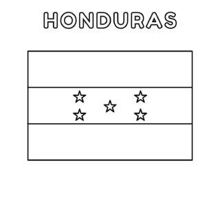Coloring page of the Honduras flag for kids to learn about
Central American countries. Perfect for educational use and cultural
activities.