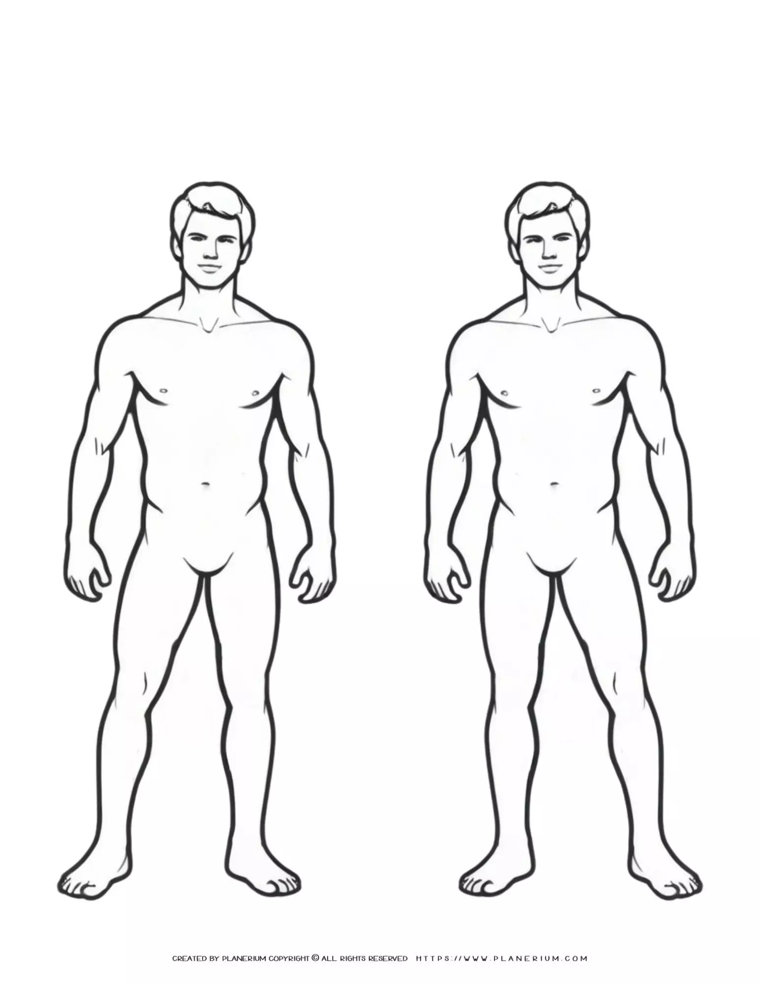 Engage Students with Dual Figure Body Template Printable