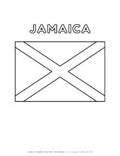 Jamaica flag coloring page for kids to learn about Caribbean
culture and national symbols. Perfect for educational activities and crafts.