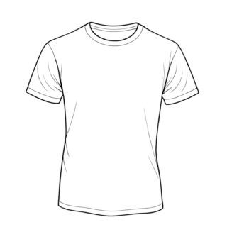 Plain white t-shirt illustration