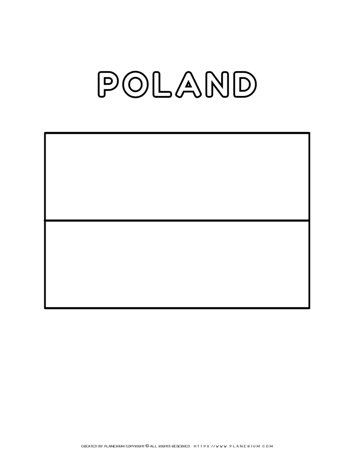 Poland flag coloring page for kids to learn about national
symbols and colors. Perfect for educational activities and patriotic
celebrations.