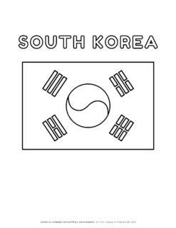 South Korea flag coloring page for kids to learn about
national symbols and colors. Perfect for educational activities and cultural
exploration.
