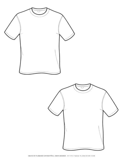 Two plain T-shirts illustration