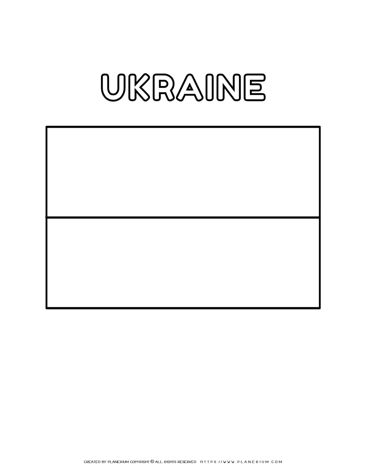 Ukraine flag coloring page fun and educational activity