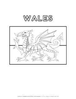 Wales flag coloring page for kids to print and color at
home. Fun and educational activity for children to learn about Welsh culture
and heritage.