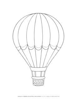 Outline of a hot air balloon