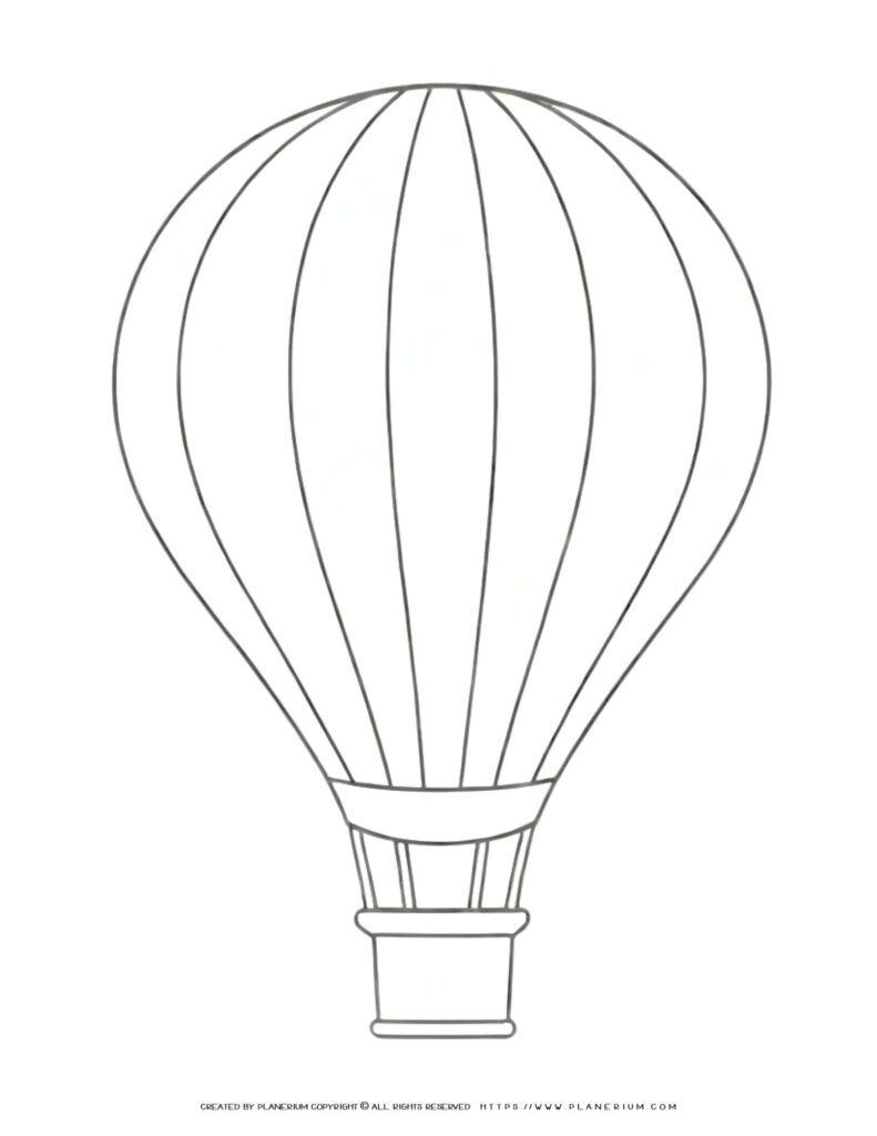Customizable Hot Air Balloon Template for Creativity