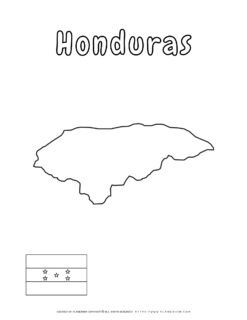 Map and flag of Honduras.