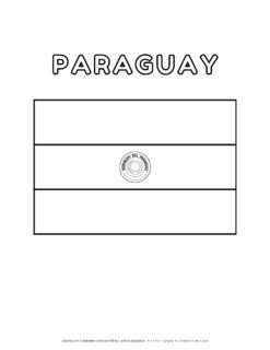 Paraguay flag coloring page