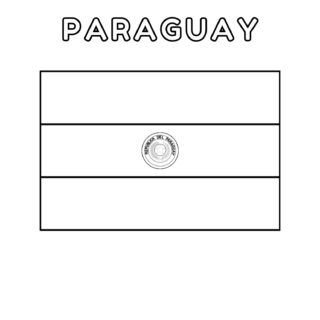 Paraguay flag coloring page