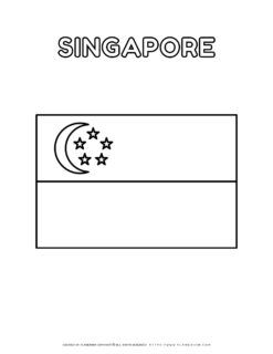 Singapore flag coloring page