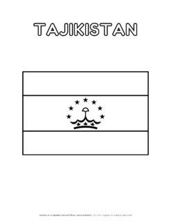 Outline of Tajikistan flag.