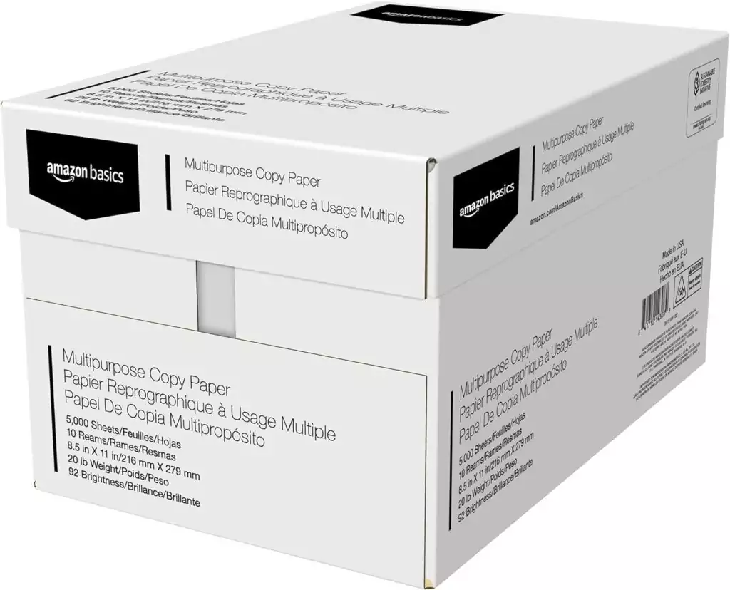 Enhance Prints with Amazon Basics Copy Paper