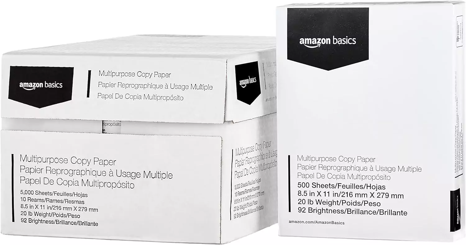 Enhance Prints with Amazon Basics Copy Paper