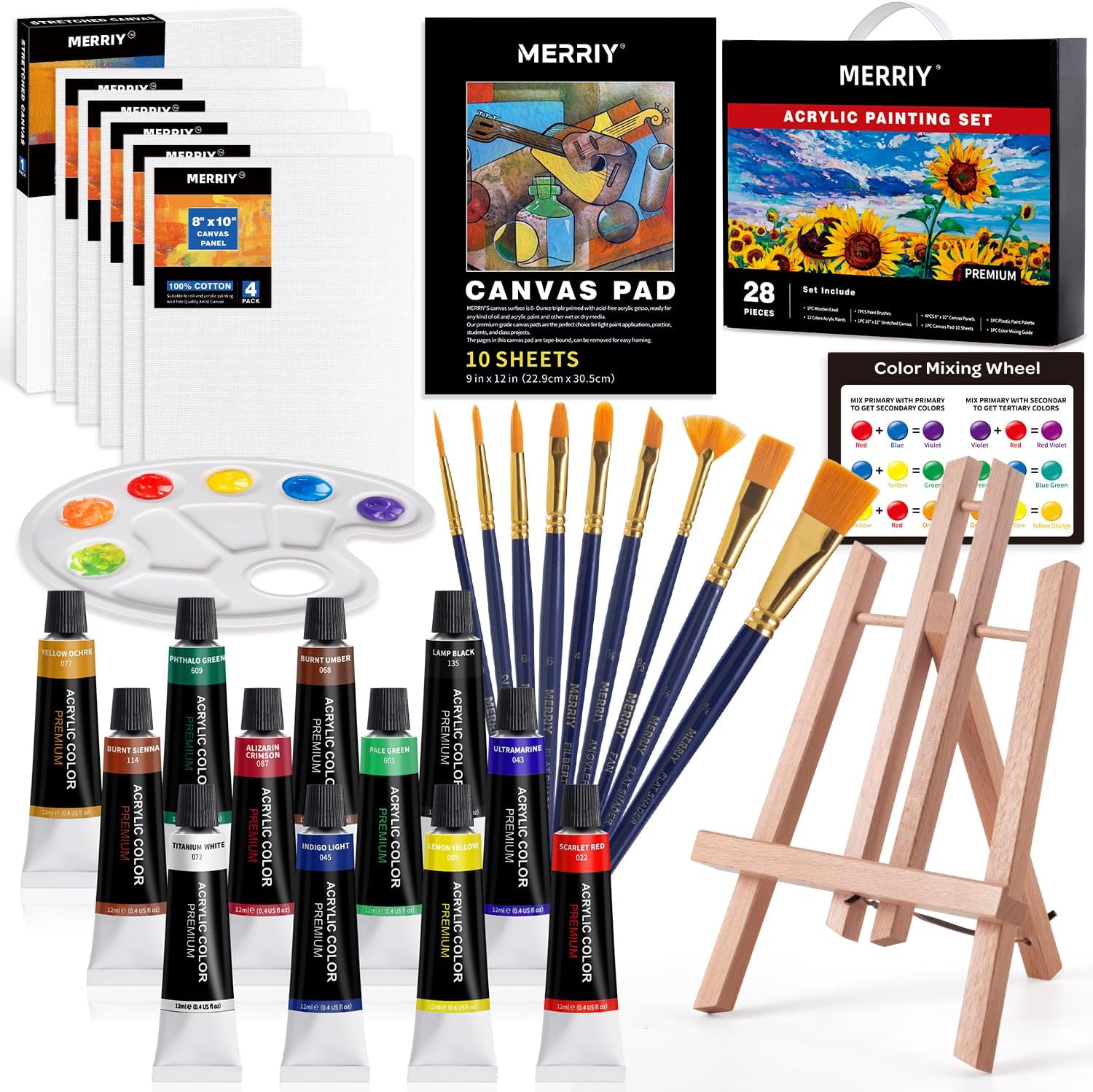 Unlock Artistic Potential with MERRIY Acrylic Set