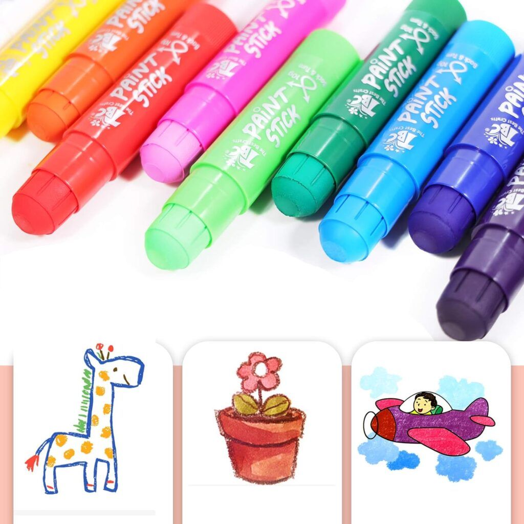 Tbc Kids Art Supplies offers 12 washable, non-toxic tempera paint sticks in classic colors, perfect for enhancing creativity in the classroom.