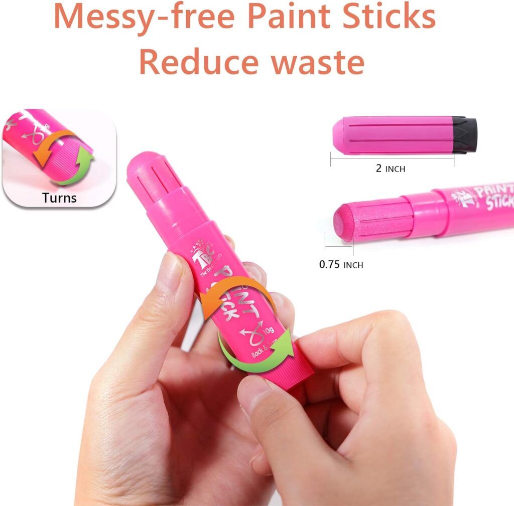 TBC Kids Art Supplies offers washable, non-toxic tempera paint sticks in classic colors, ideal for classroom creativity and fun activities.