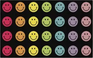 Colorful Classroom Rugs - Bright Rainbow Smileys Enhance
Student Engagement and Learning
