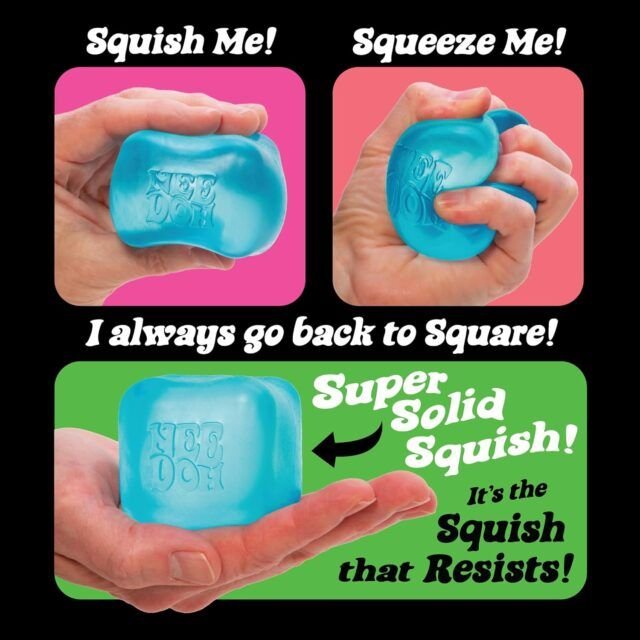 Schylling NeeDoh Nice Cube: Ideal sensory squeeze toy for
enhancing focus and engagement in classroom robotics kits and STEM learning
environments.