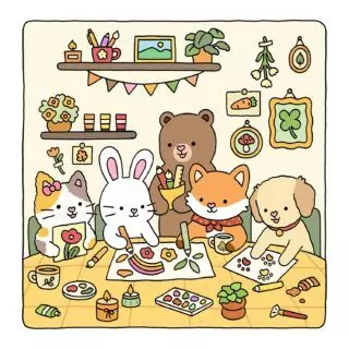Relax With Fuzzy Hygge - Cute Coloring Book for Adults and Teens