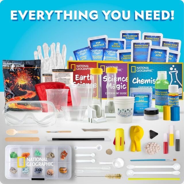 National Geographic Mega Science Lab: Engage young learners with 75 hands-on physics experiments, fostering curiosity and understanding in an educational setting.