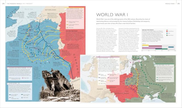 Illustrated world history map designed for educators and students, showcasing key historical events and geographical insights for learning enhancement.