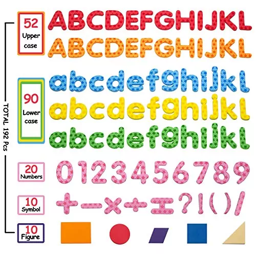 192 Letters Enhance Learning with 192 Pcs Magnetic Letters Set