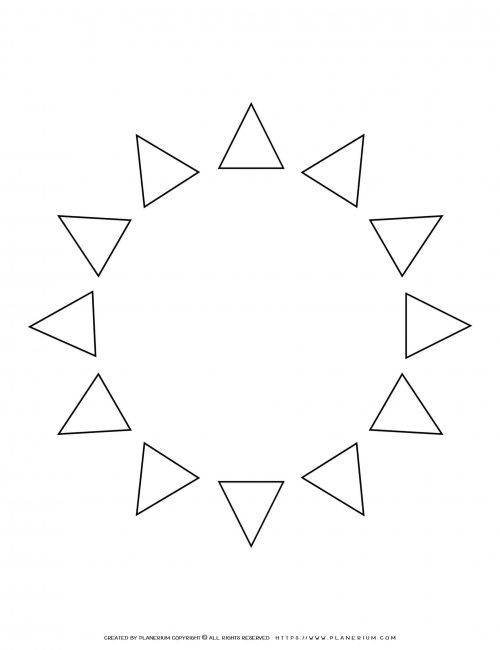 All Seasons - Coloring Page - Circles of Triangles