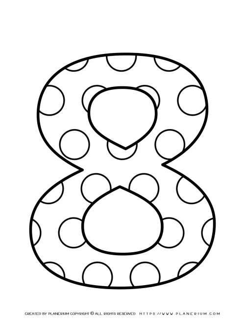 All Seasons - Coloring Page - Numbers Pattern Eight
