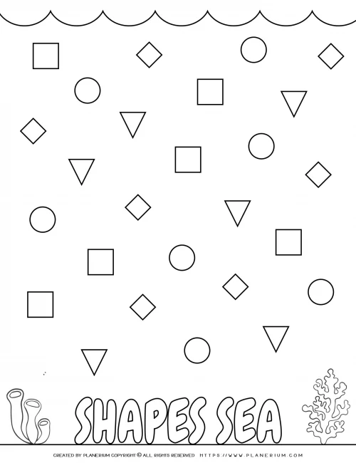 All Seasons - Coloring page - Sea of Shapes