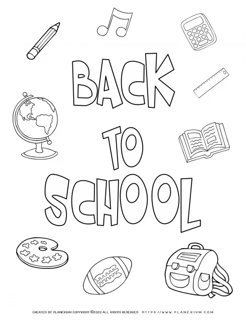 Back to School - Coloring Page - Back to School Poster