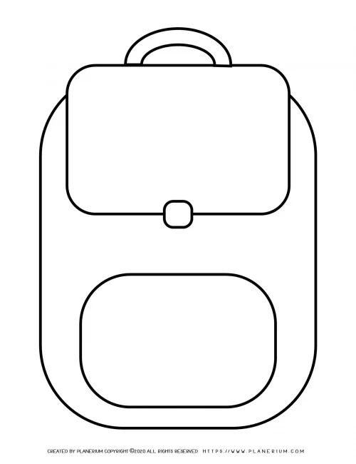 Back to School - Coloring Page - School Backpack