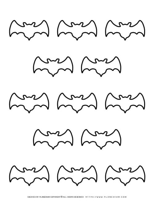 Bat Outline - Thirteen Bats | Planerium