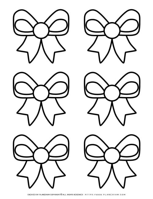 Bow Template - Six Bows | Planerium
