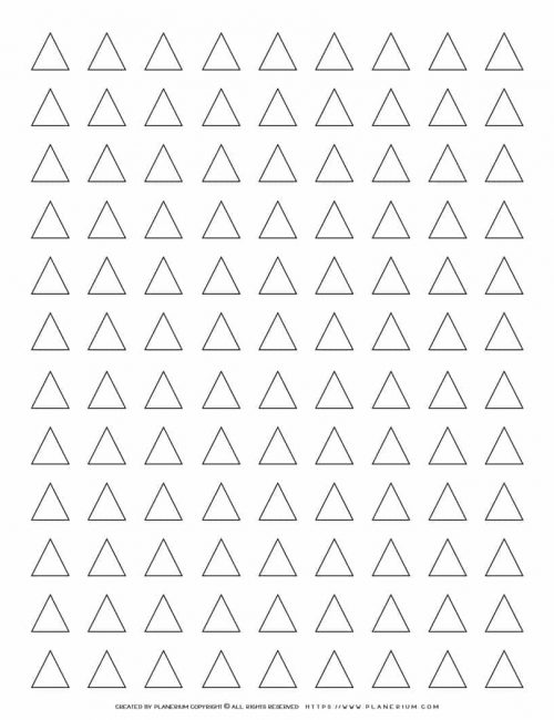 Coloring Page - Hundred and Eight Triangles Grid | Planerium