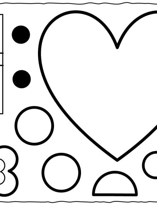 Cut And Glue Worksheet - Happy Heart | Planerium