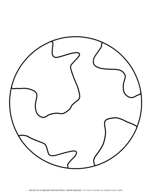 Earth Outline Template | Planerium