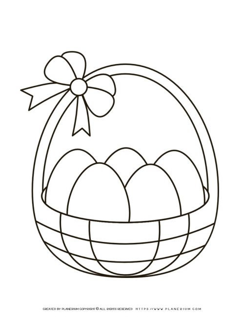Easter Basket Coloring Page | Planerium