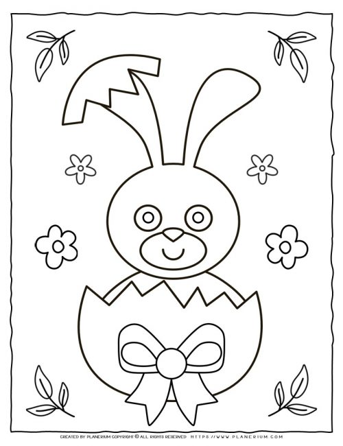 Easter Bunny Coloring Page | Planerium