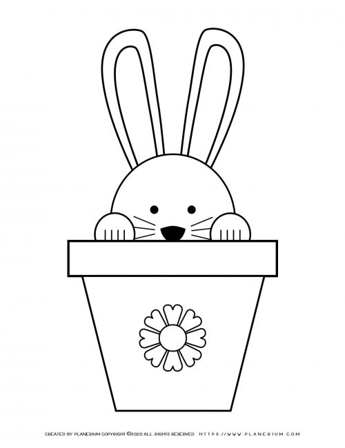 Easter bunny in a pot