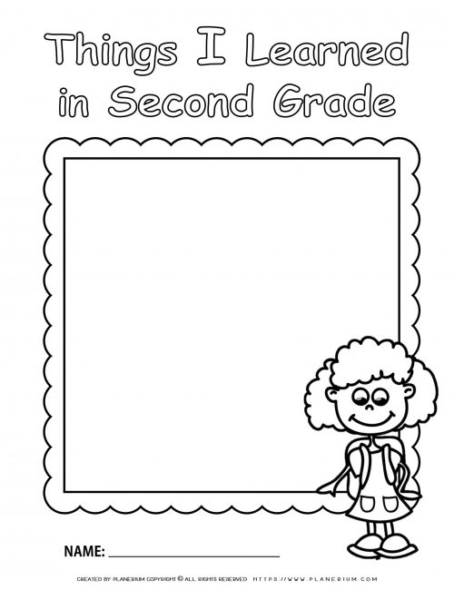 End of Year - Worksheet - Review Second Grade - Girl